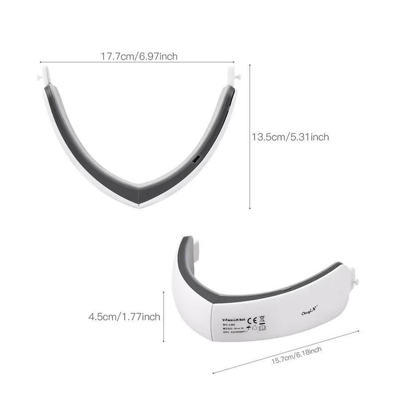 

Electric Facial Slimming Belt Ultrasonic Vibration Face Massager V Face Lift Belt Anti Aging Face Lifting Device Remote Control
