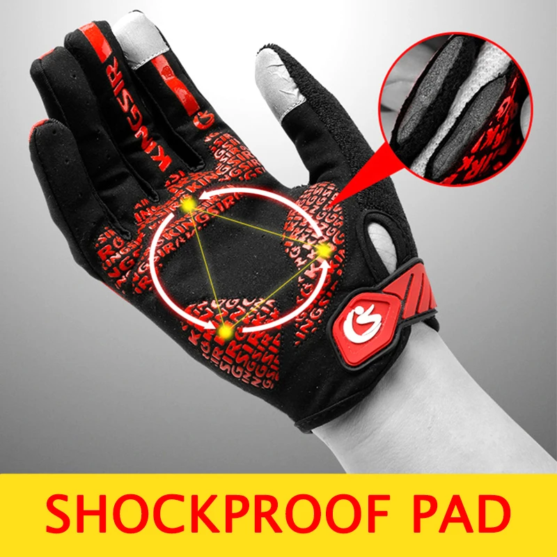 Зимние флисовые велосипедные перчатки KINGSIR для мужчин и женщин теплые горного