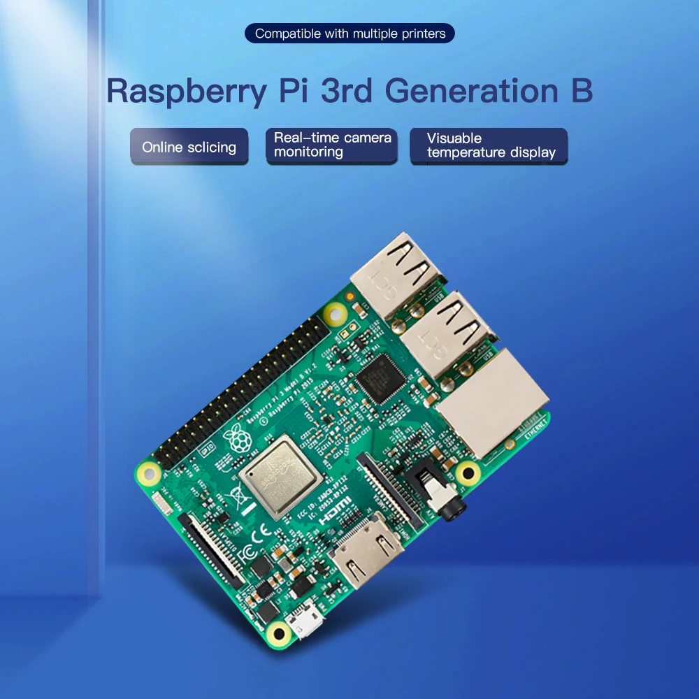 Online Creality 3D Raspberry Pi 3rd Generation B Aluminium Fall Echt-zeit Kamera überwachung Online Schneiden Sichtbar Temperatur Display