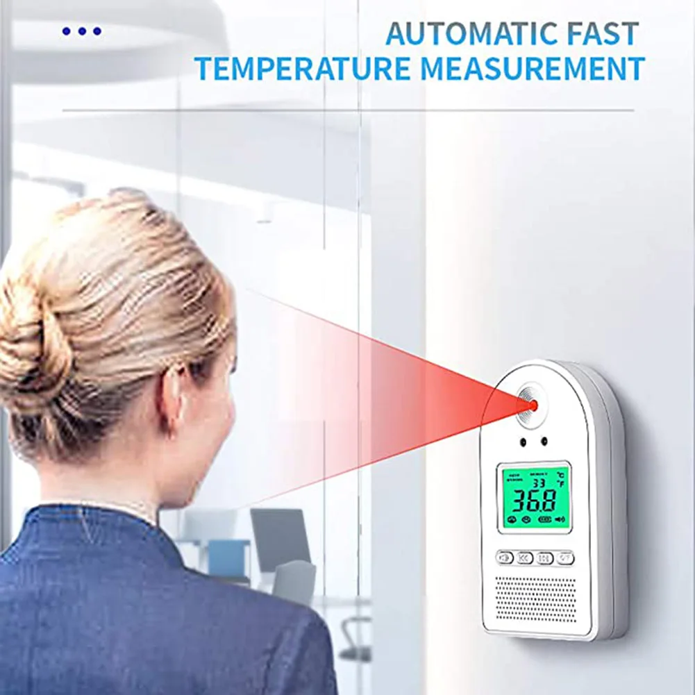 

Non-contact Infrared Temperature Wall Mount Smart Sensor Automatic Temperature Detector with Digital display Alarm VDX99