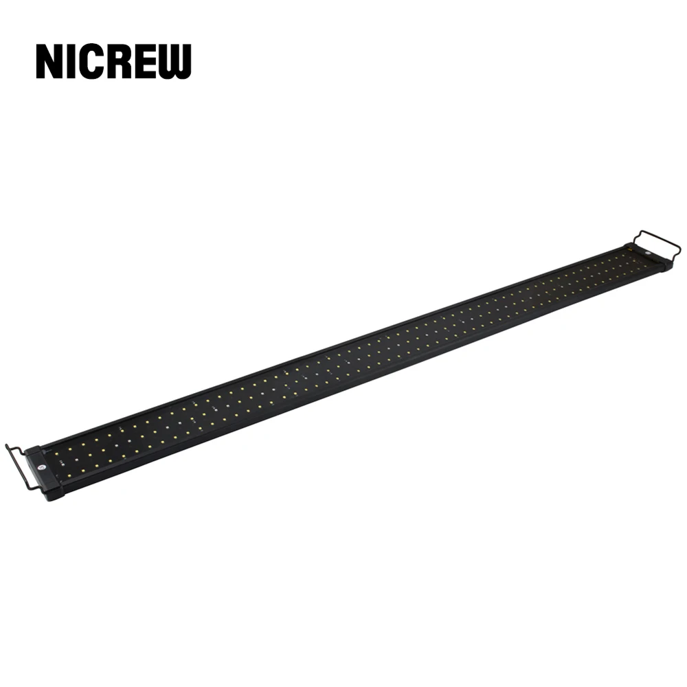 Nicrew аквариумный светильник для аквариума светодиодный светильник SMD 32 Вт 117-140 см светодиодный светильник с выдвижными кронштейнами подходит для аквариума