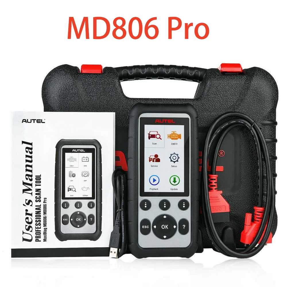 

Autel MD806 Pro Obd2 Scanner Diagnostic Tool Full System Diagnoses EPB/Oil Reset/BMS DPF Upgraded Version of MD806 MD808 MD802