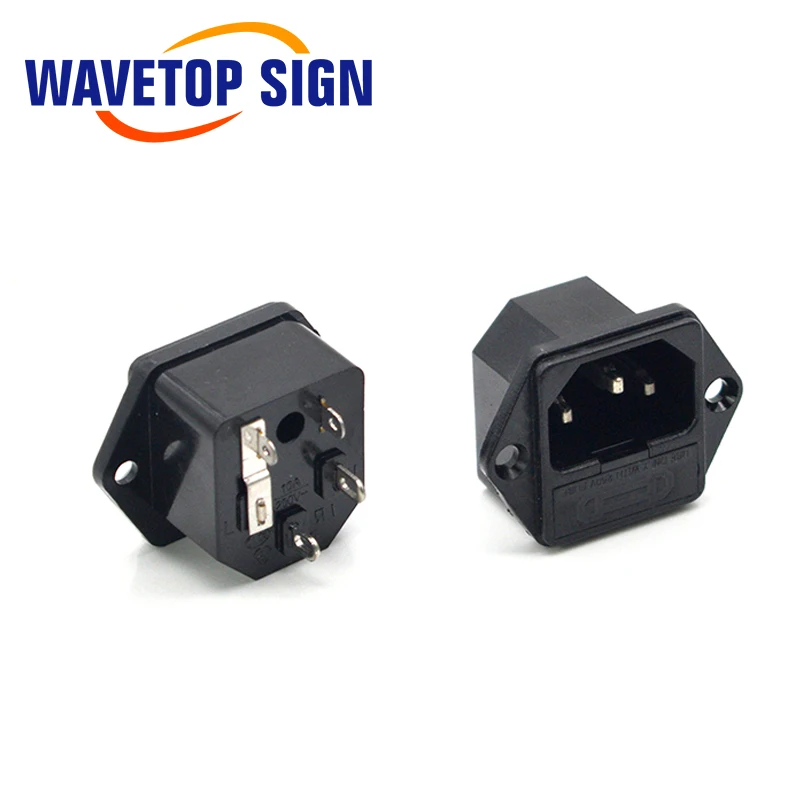 WaveTopSign 4 шт./лот AC 03 3 контакта разъем питания переменного тока 10A 250 В штекер для Co2