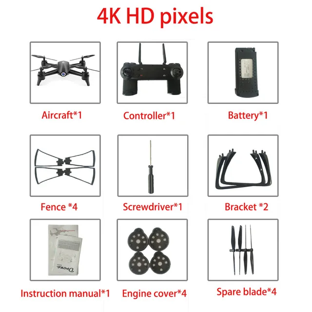 4K pixels Дрон 4k S165 оптический поток позиционирования роль следования RC вертолет Дрон HD 1080P Квадрокоптер Дрон с камерой Дрон 4k квадрокоптер с камерой квадракоптер квадракоптер с камерой квадрокоптер с камерой профессиона - Цвет: 4K pixels