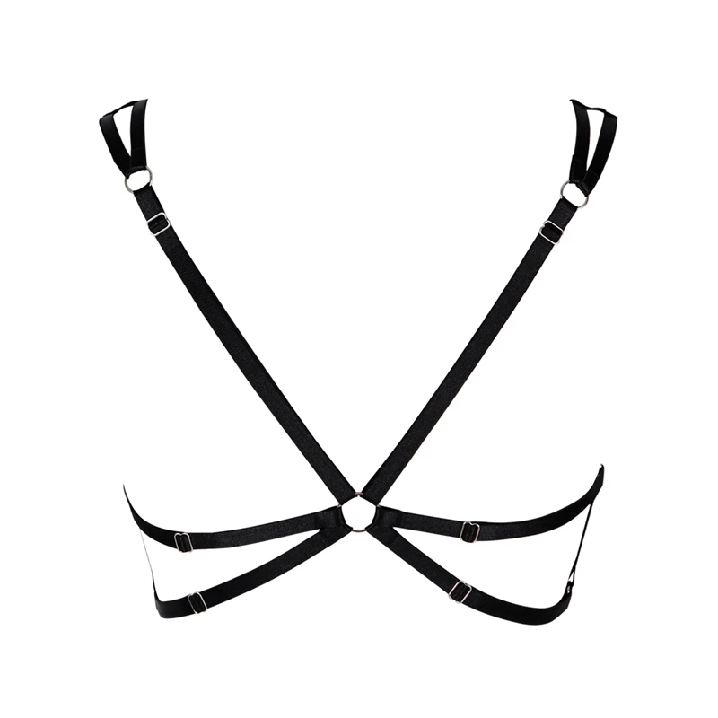 

Sexy Harness Cage Bra Adjustable Waist Strap Strappy Top Fashion Harness Festival Bra To Honeymoon Rose decoration Lingerie