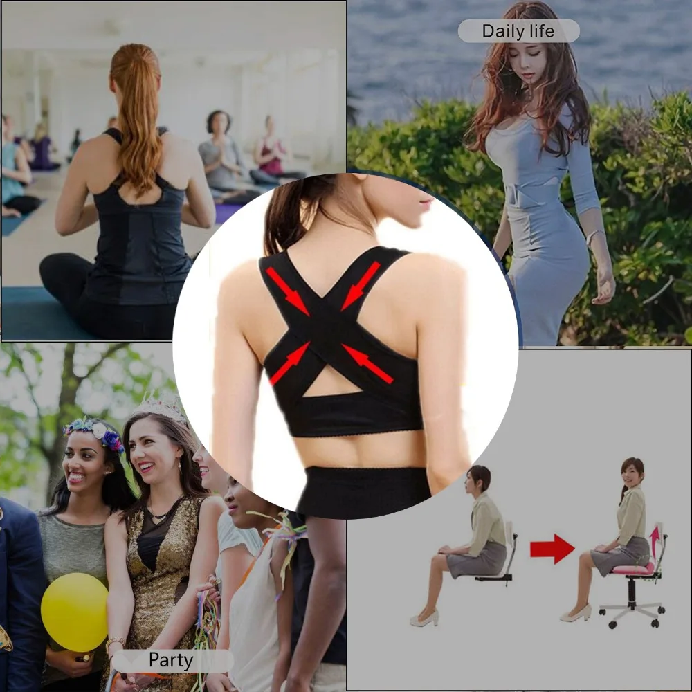 Adjustable Women Chest Posture Corrector Upper Back Shoulder Support Belt Body Shaper Corset For Fack Spine Brace Orthotics |