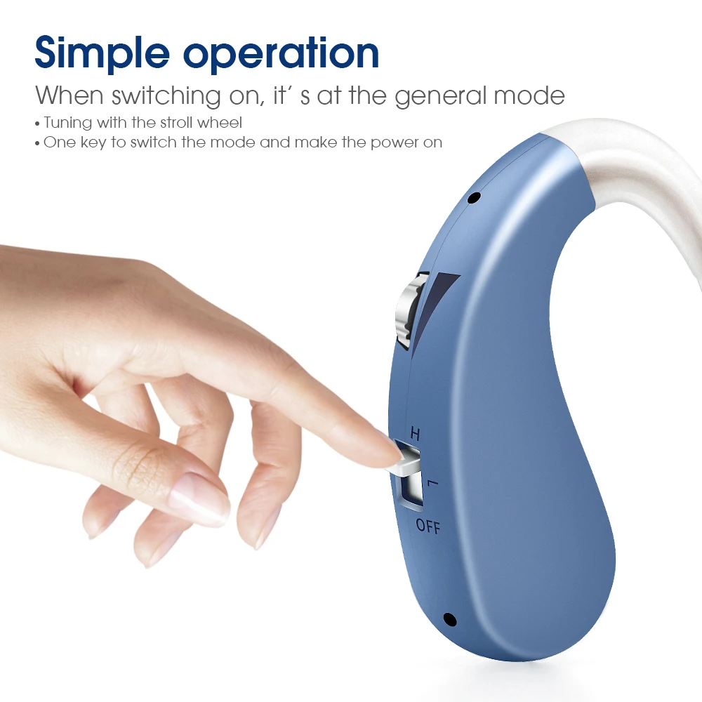 Мини перезаряжаемые цифровые беспроводные слуховые аппараты More Glory умеренная