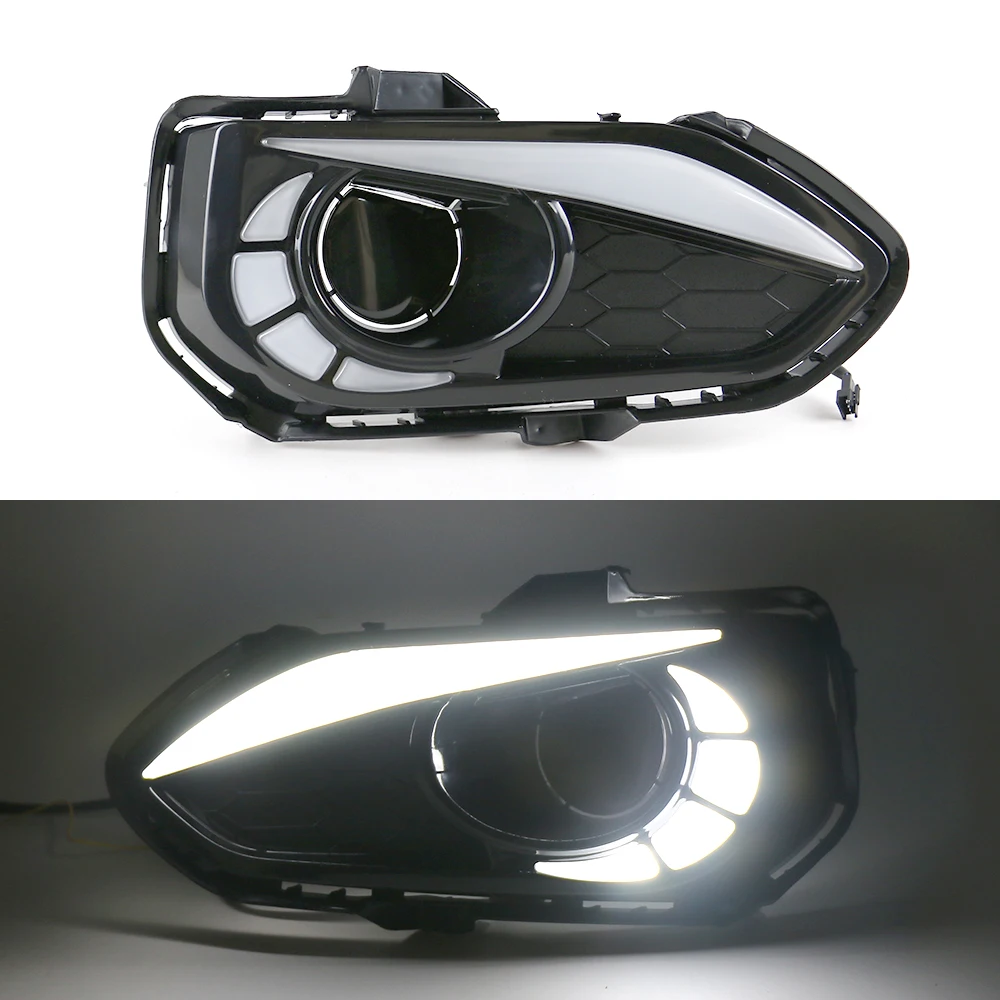 2 шт. Автомобильные светодиодные дневные ходовые огни с указателем поворота для