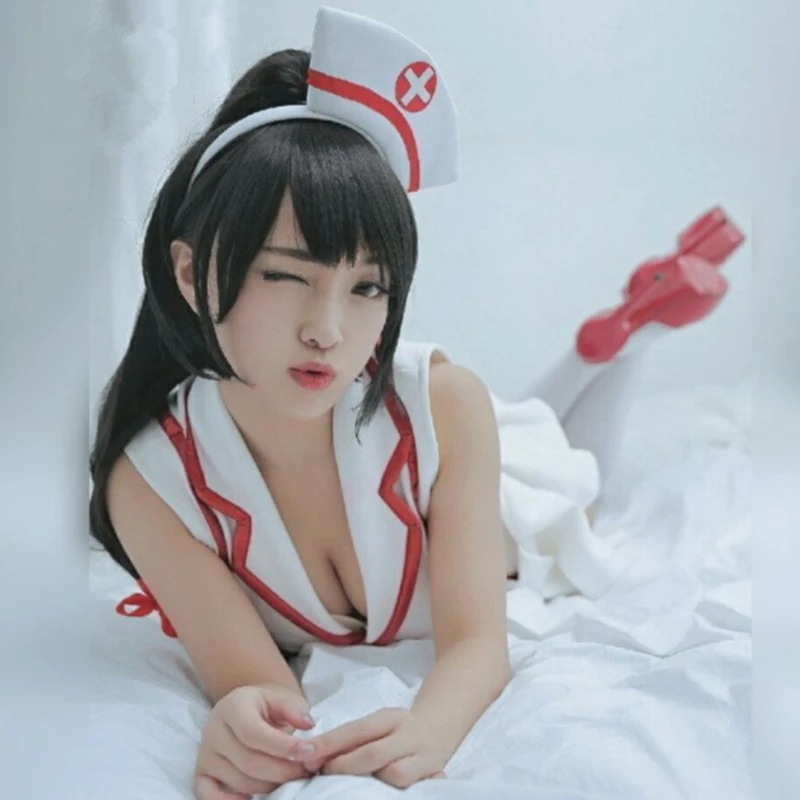 

2018 Hot Game lol Fist of Shadow Nurse Akali Cosplay Costume Anime White Custom Made Uniform