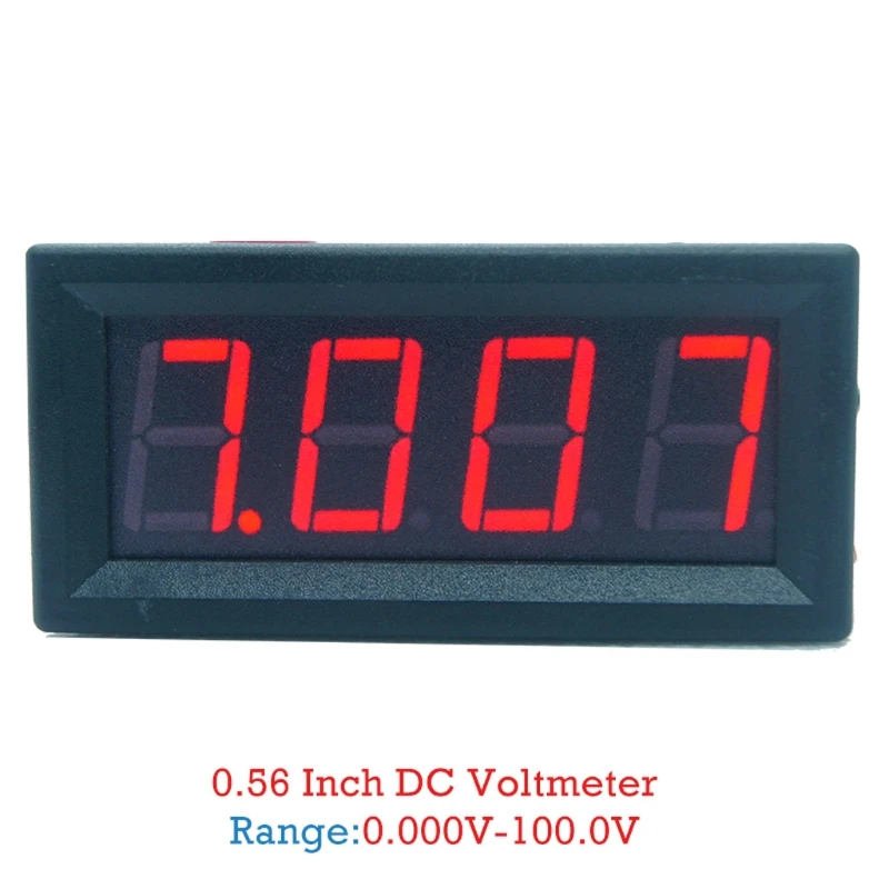 

DC 4-30V 4-digit 0.56inch Mini Digital Voltmeter 3 Wire DC Voltage Panel Meter Measuring Range DC 0-100V