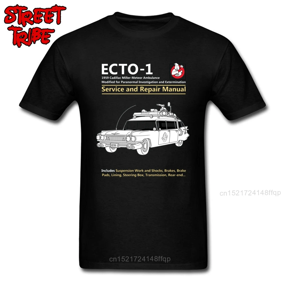 Мужская футболка с принтом Ghostbusters забавная Футболка ECTO 1 руководство по