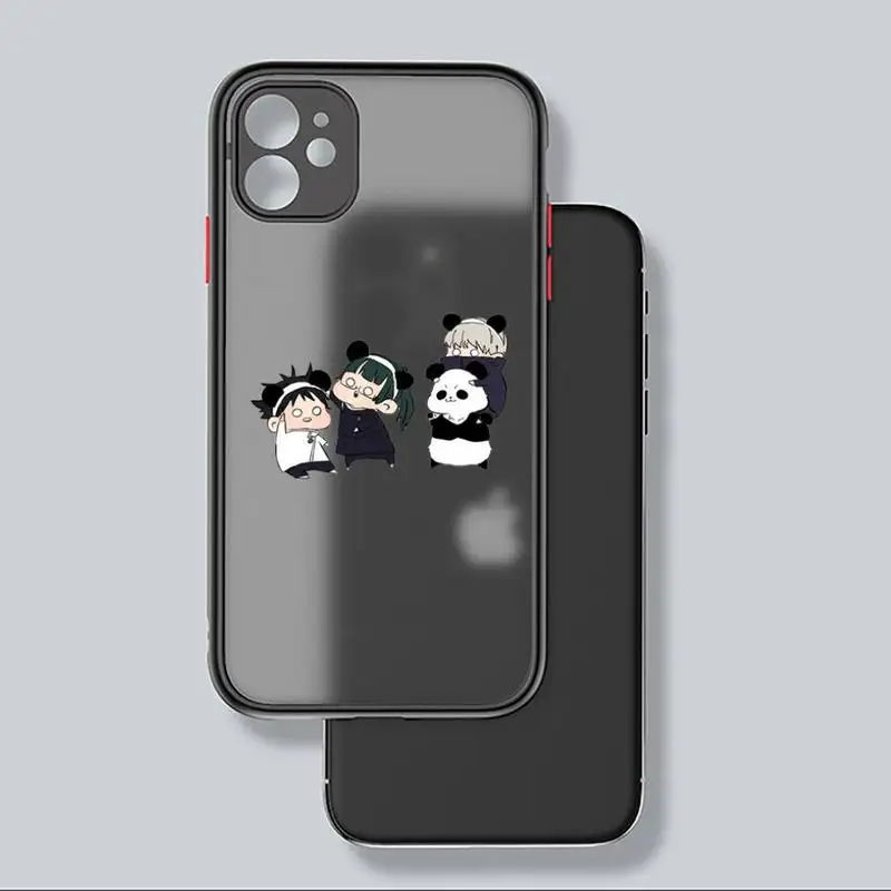

Jujutsu Kaisen Phone Case black matte transparent For iPhone 7 8 x xs xr 11 12 pro plus mini max Clear Funda