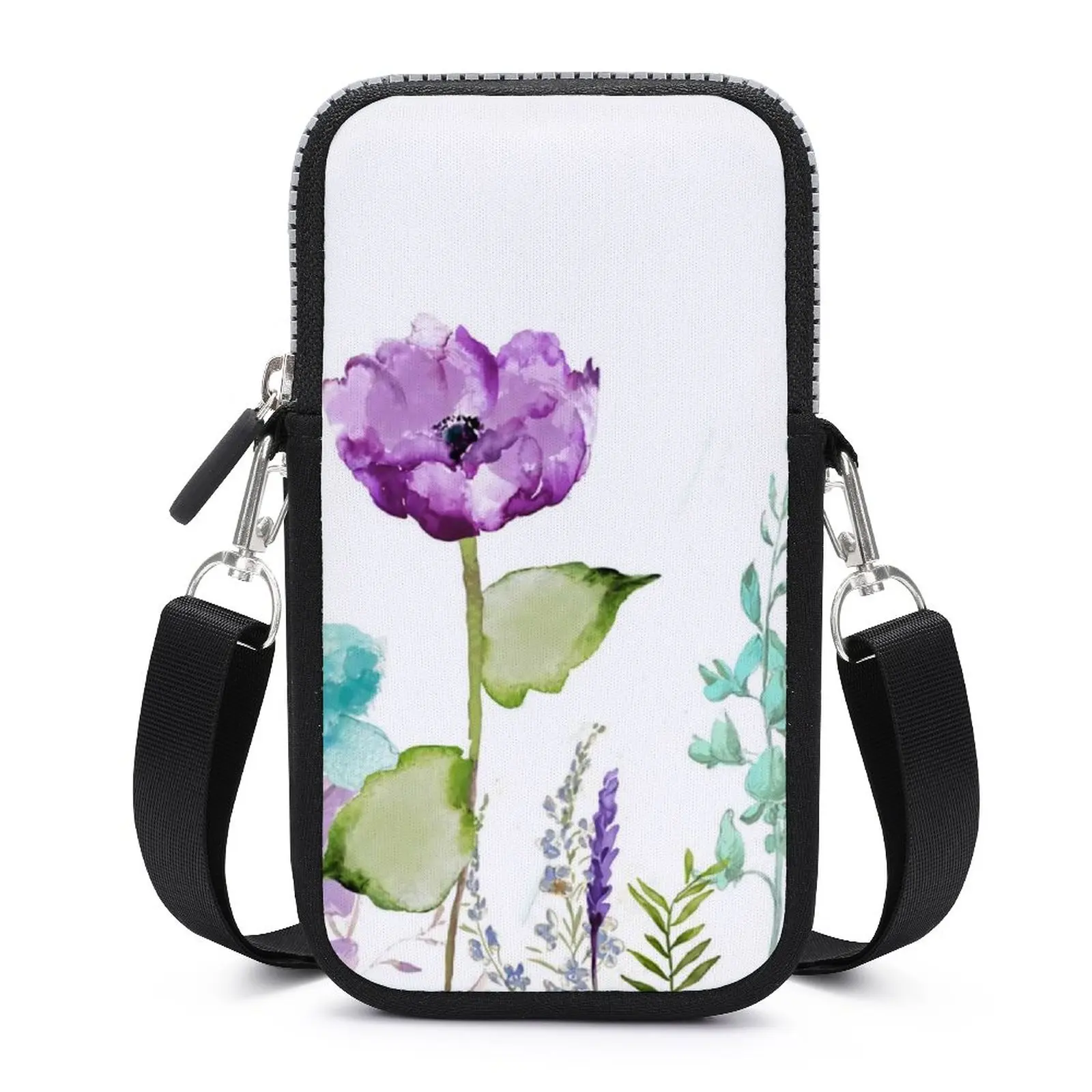 

Flowers Shoulder Bag Gifts Aesthetic Mobile Phone Bag Office Student Purse