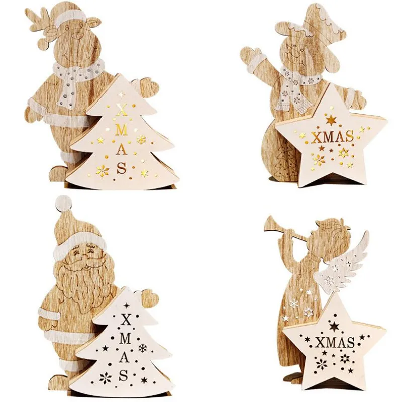Снежинка деревянные декоративные элементы деревенская Рождественская елка