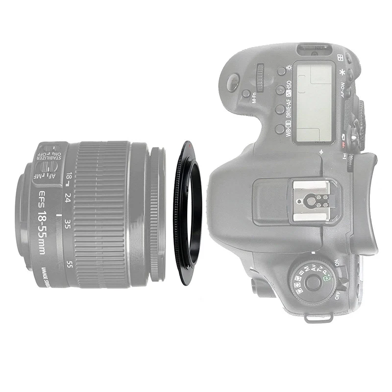 49 мм черное кольцо обратного адаптера макрообъектива для Canon EOS EF/фотообъектива