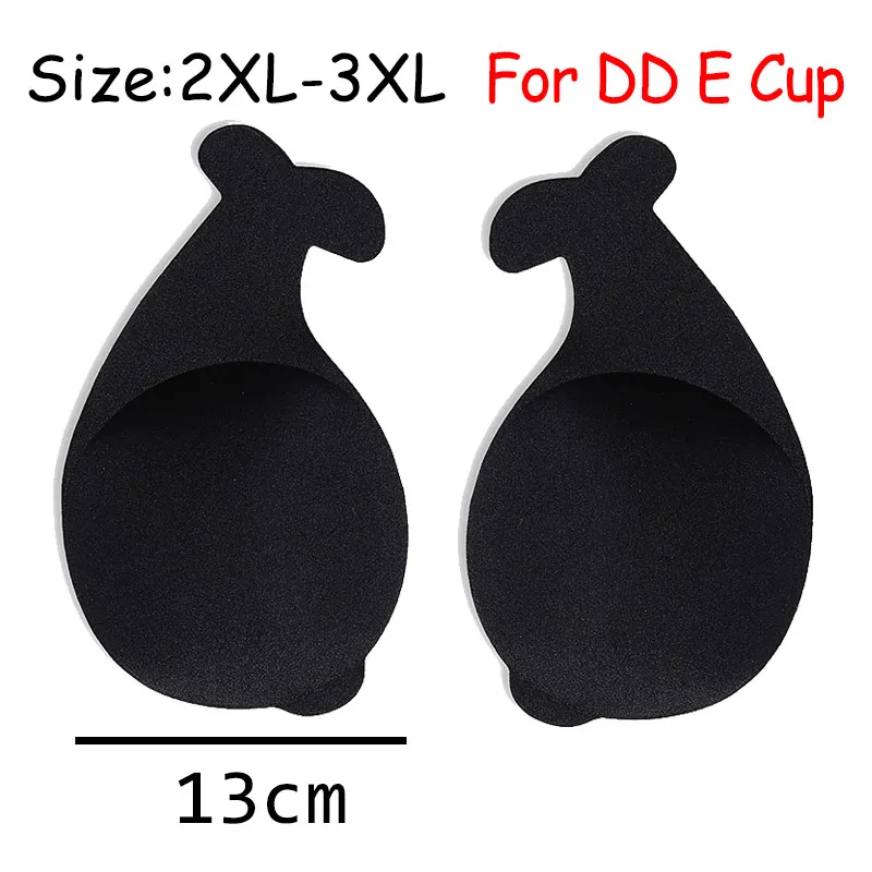 Black 2XL-3XL Лепестки груди Лента Нижнее белье, сексуальное белье аксессуары Для женщин силиконовый всасывания с эффектом пуш-ап невидимая накладка на сосок, прилипающий бюстгальтер для купания - Цвет: Black 2XL-3XL