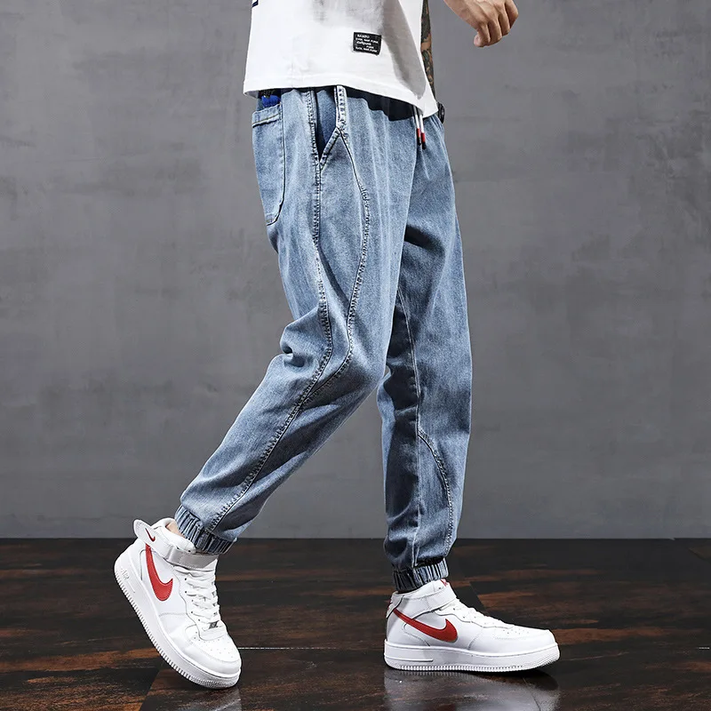 Harem Trousers Hip Hop Joggers Men Pencil Pants Fashion Streetwear Men Jeans Loose Korean Version Casual Cargo Pants