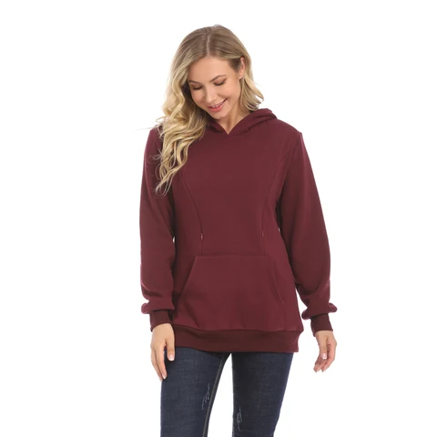 Emotion Moms Флисовая толстовка с капюшоном для беременных