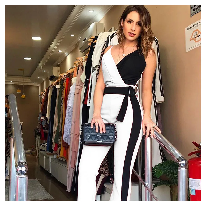 Новинка 2020 модные летние элегантные сексуальные комбинезоны женские комплекты