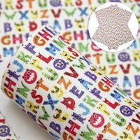 back to school 2033cm fruit july 4th fine glitter faux synthetic leather printed patchwork for hair bow bags diy1yc11239