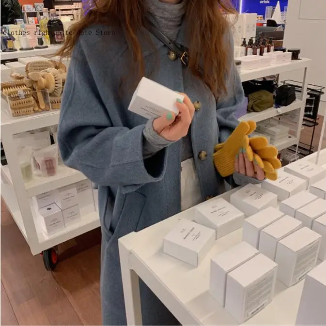 Новинка осенне-зимняя женская одежда тонкое шерстяное пальто в иностранном