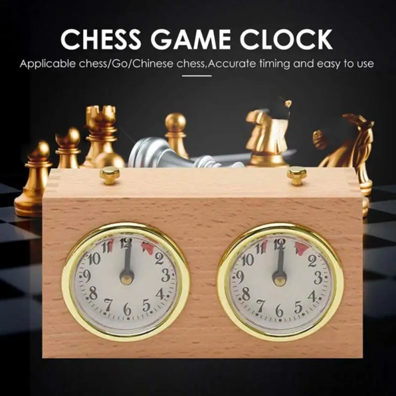 

2021 NEW International Checkers Analog Chess Clock Mechanical Chess Clocks Garde Chess Count Up Down Game Accessory Battery-Free