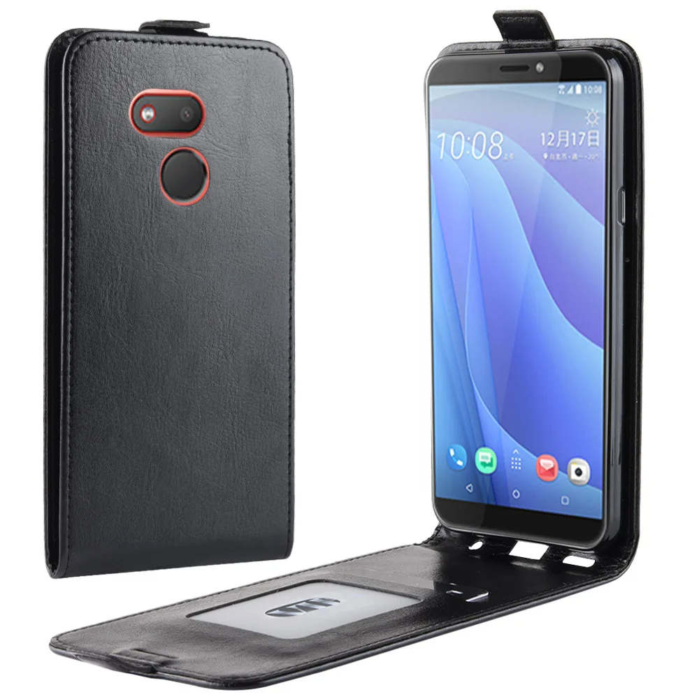 Вертикальный флип-чехол для htc U11 Eyes Plus U12 Life роскошный кожаный кошелек чехол Desire 12