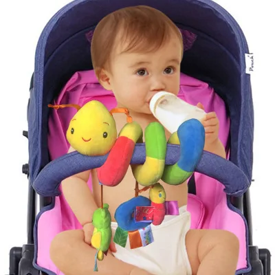 E483891 Loozykit Carton Animals Baby Bed Accessories In The Crib Cot Bed For Babays Crib Bed Hanging Toy Stickers Gifts - Цвет: E483891