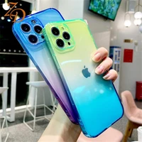 gradient square phone case for iphone 12 11 pro max xs 7 8 plus xr x se 2020 soft tpu candy color transparent phone cover
