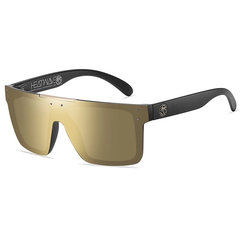 NEW High quality luxury Heat Wave brand Polarized sunglasses square Conjoined lens Women men sun glasses UV400