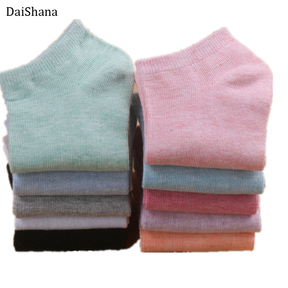 DaiShana 20pieces=10pair/lot New Fashion Candy colored Sock Women Ankle Sock Funny Cute Boat Socks Casual Lady Girl Sokken Mujer