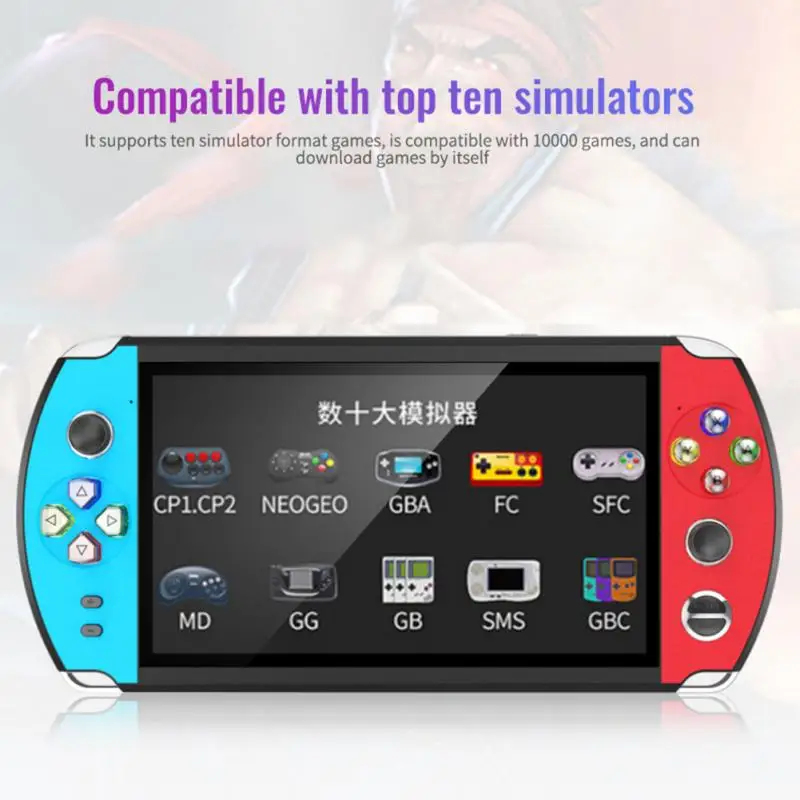 

Портативная игровая консоль в ретро стиле, портативный игровой мини-приставка для видеоигр, электронная машина для аркадных игр, встроенны...