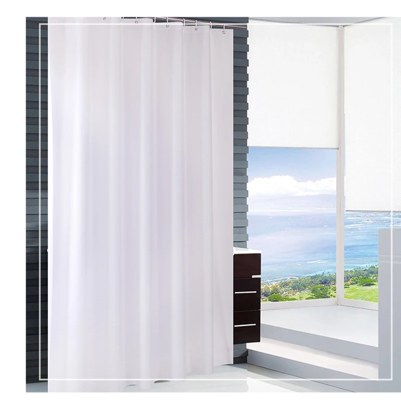 Шторы для ванной в скандинавском стиле водонепроницаемые плотные однотонные