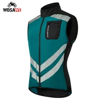 wosawe summer motorcycle riding vest reflective windproof racing mtb downhill bicycle cycling sleeveless vest mesh breathable