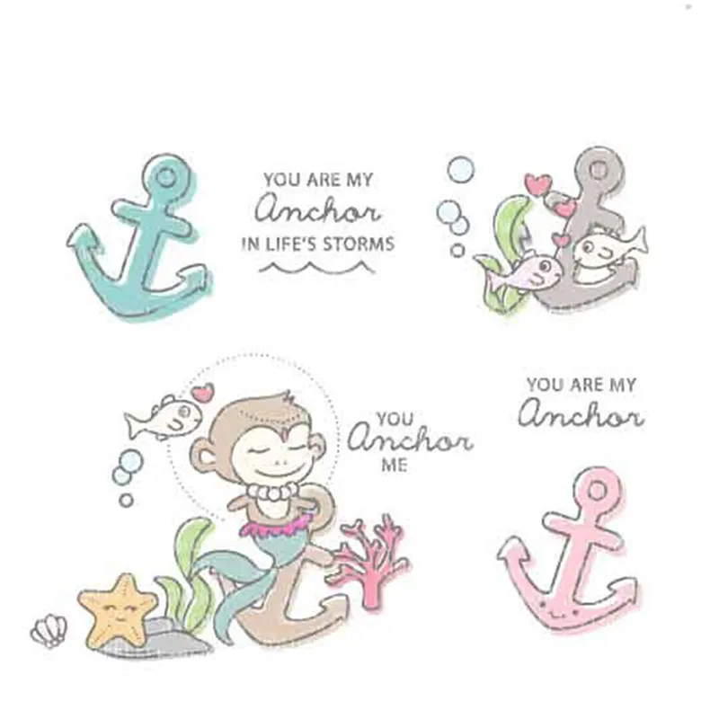 Жизнь якорь чистые штампы и для рукоделия Скрапбукинг карты изготовление DIY