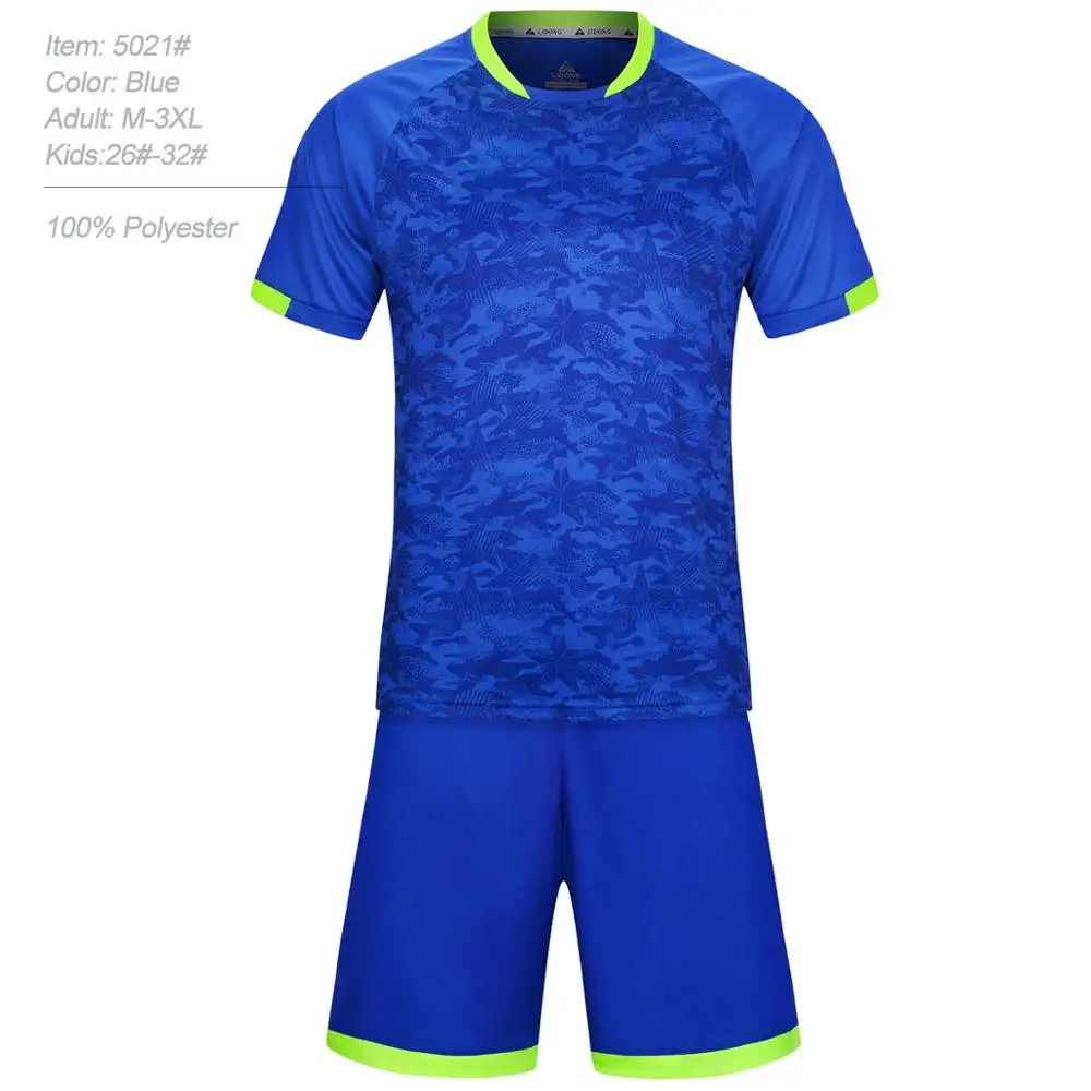 Новая цифровая печать футболки комплект для мужчин и детей футбольный