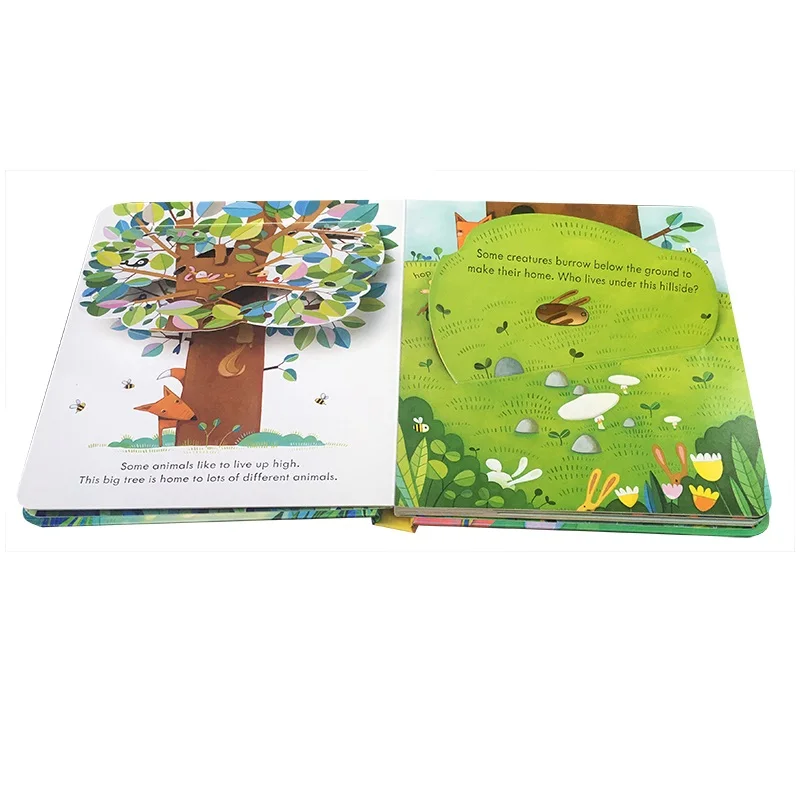 Usborne Peep Inside Animal Home Обучающие английские 3d-книжки с откидным клапаном детские