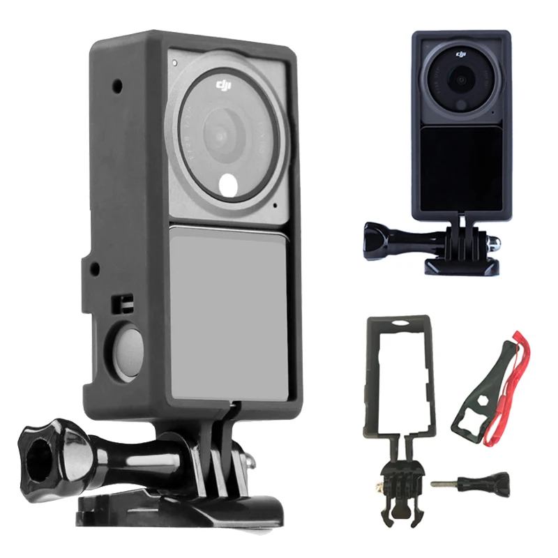 

Action 2 Plastic Protective Case Cage Anti-Fall Frame Housing With Base Mount Adapter For DJI Osmo Action 2 Camera Accessories