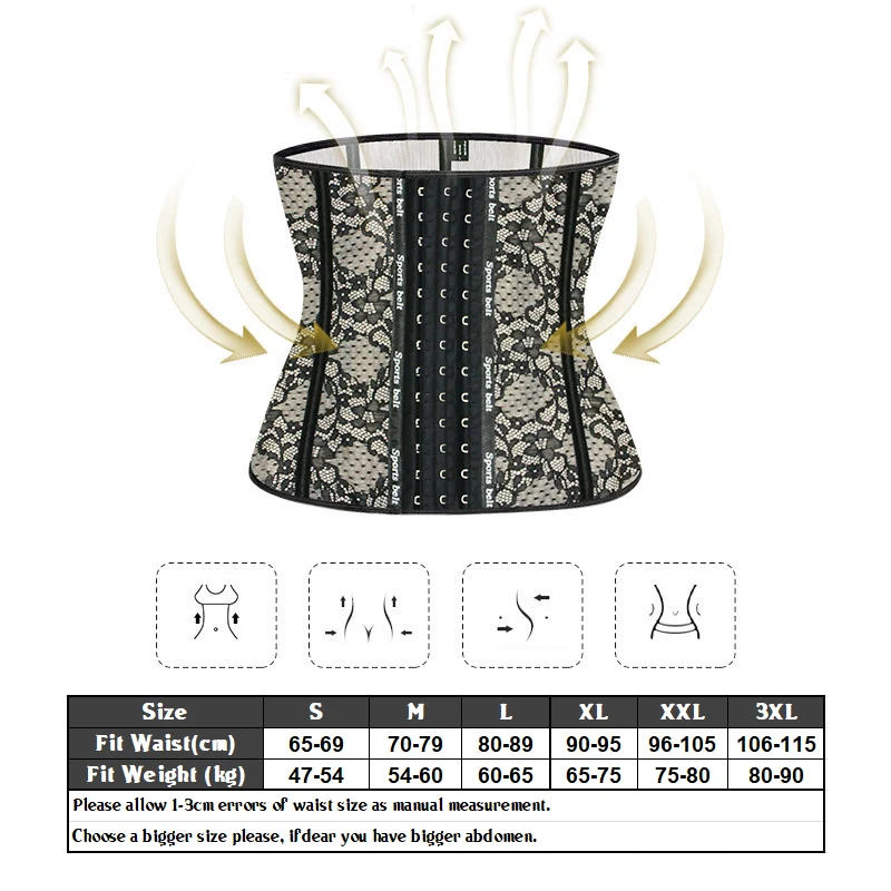 

Vintage Shaper Waist Trainer Modeling Strap Steel Bone Corrective Tape Slimming Belt Underwear Tummy Control Shapewear Plus Size