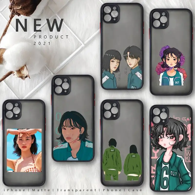 

Squid game 067 Phone Case For iphone 12 11 8 7 plus mini x xs xr pro max matte transparent cover