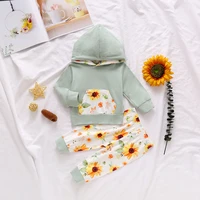 autumn winter kid baby toddler girl 2pcs clothes lounge set long sleeve hooded sweater long pants outfits set 3 16 18 24 month