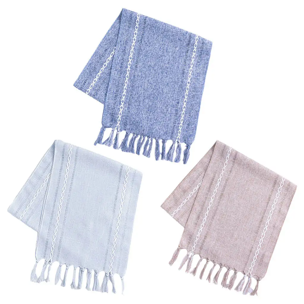 

Скатерть из хлопка и льна, 13,78x70,87 дюйма