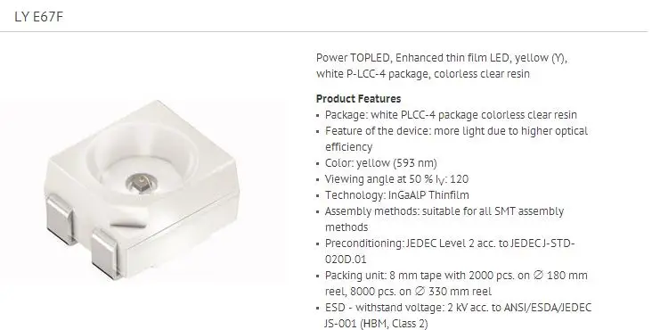 LY E67F Osram 12103528 желтые ножки общий катод Автомобильные фары | Строительство и ремонт