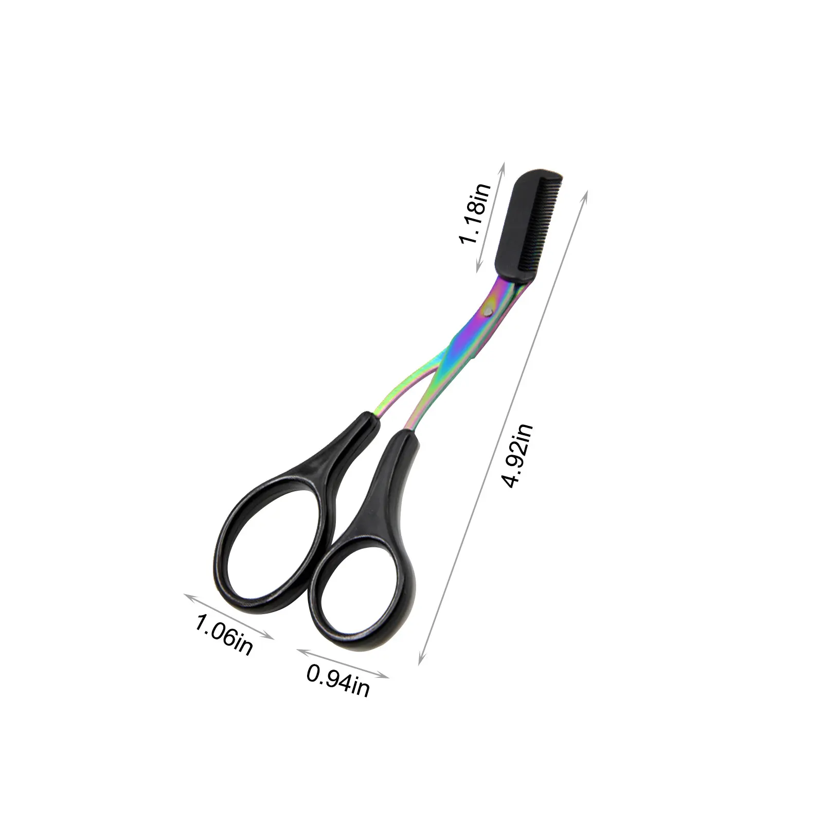 

Eyebrow Trimmer Scissors Stainless Steel Washable Shaver With Comb Removable Eyelash Hair Remover Shaver Cutter Color Titanium