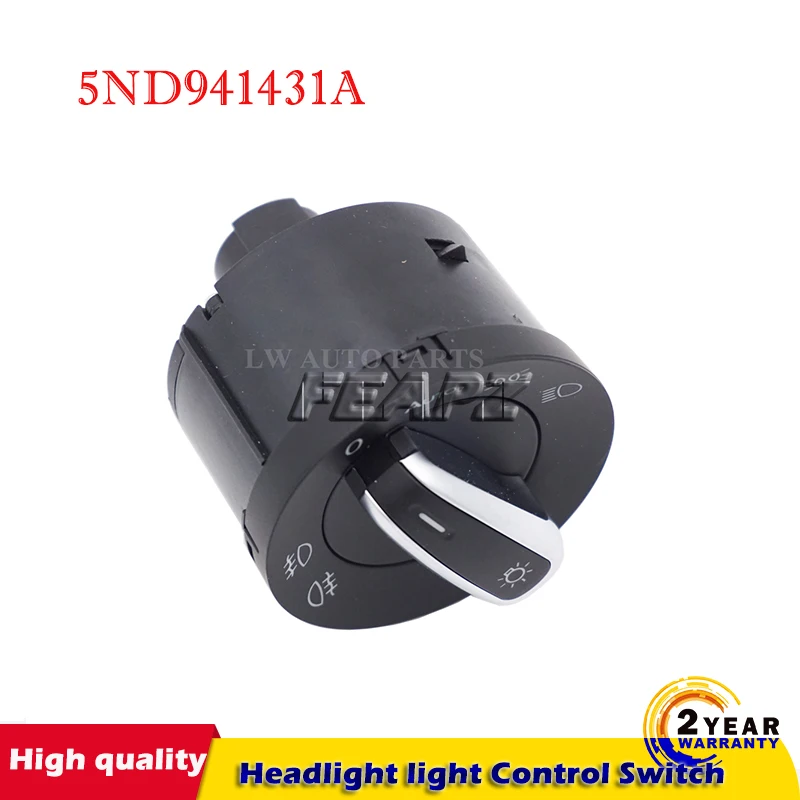 5ND941431A хромированный переключатель управления фар для VW Caddy Tiguan Touran Golf MK6 Jetta MK5 Passat