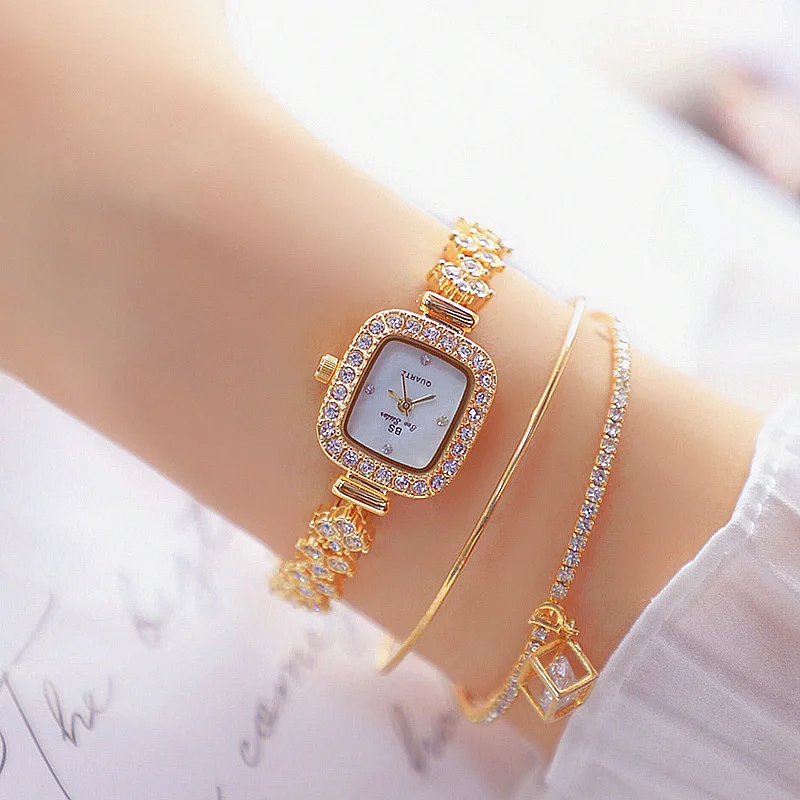 

2021 student sports watch new concept creative steel mesh belt ladies watch bracelet watch full diamond ladies watch quartz watc
