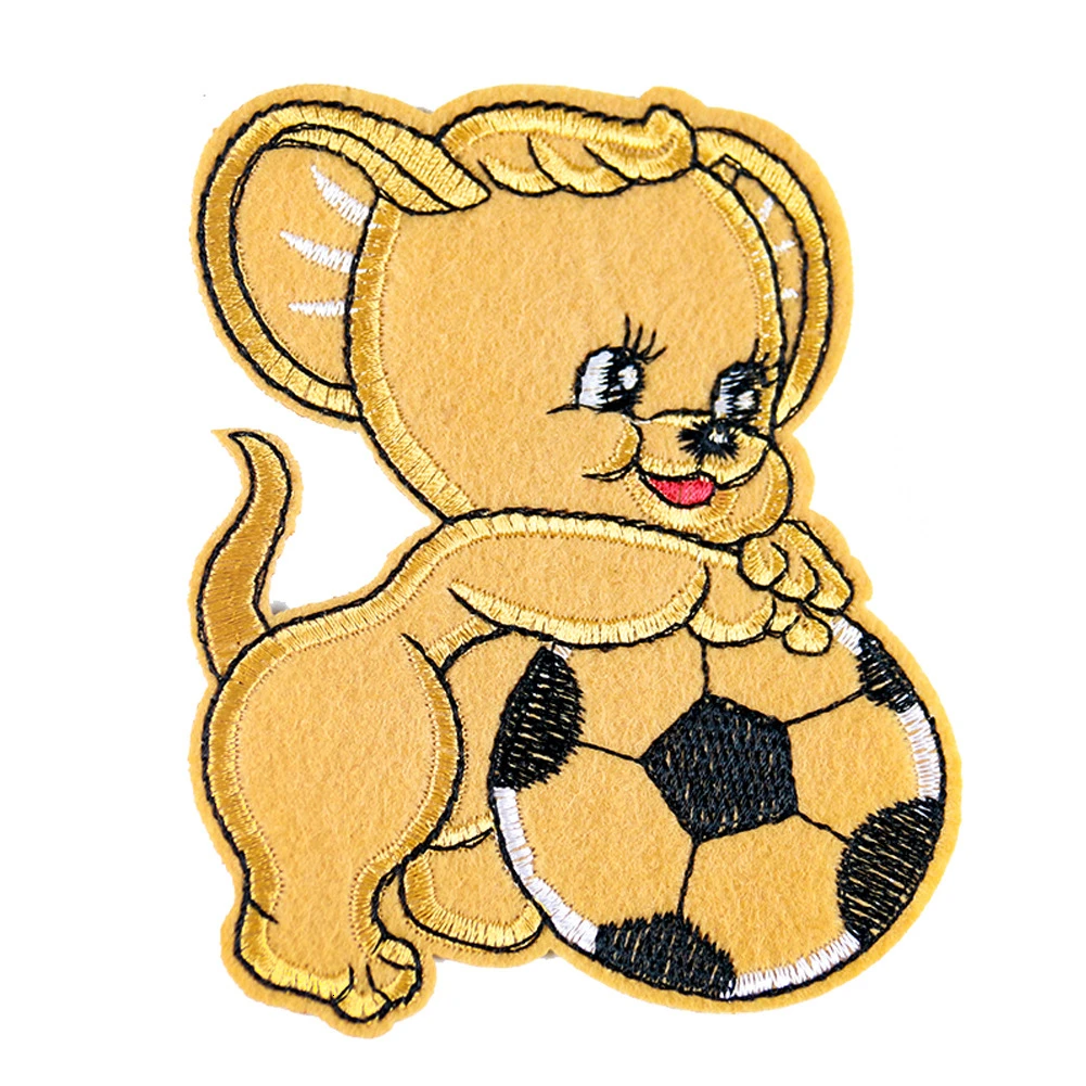 Симпатичная вышивка с изображением животных милая мышь нашивка вышивкой