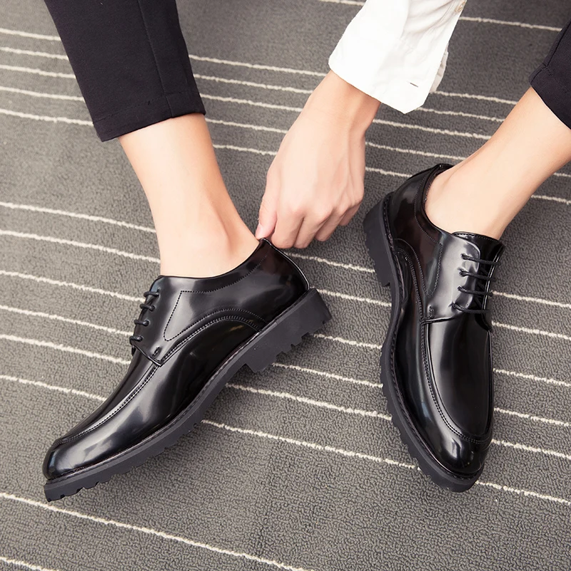 

Men Shoes Leather Casual Handmade Vintage Men's Oxford Shoes Genuine Leather Wedding Party Formal Casual Male Dress Shoes *19518