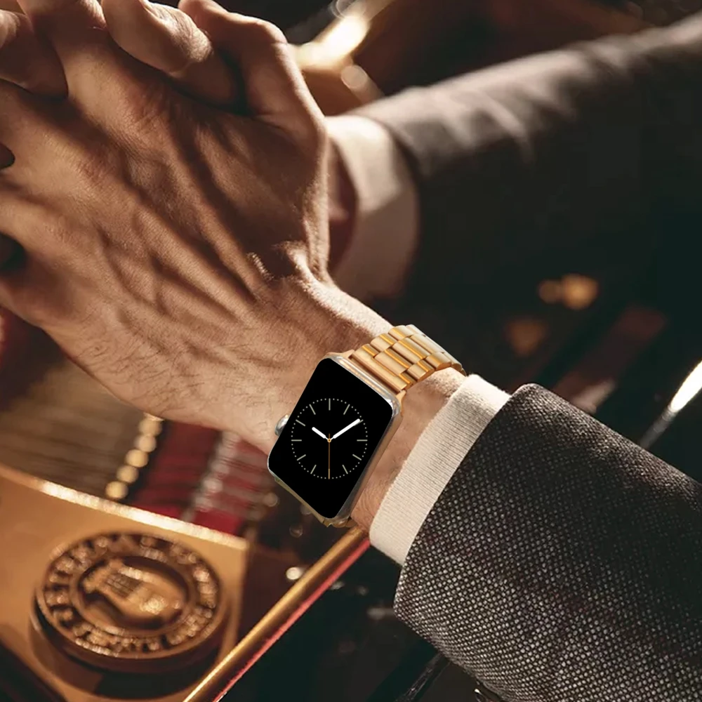 

Metal Strap For Apple Watch Band 40mm 38mm Business Stainless Steel Wristband 44mm 42mm iWatch Series 6 SE 5 4 3 2 Accessories