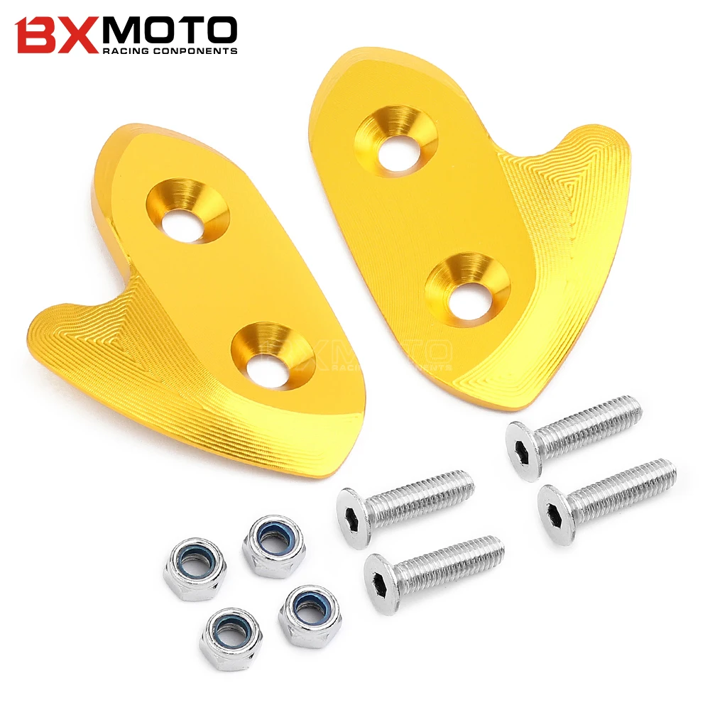Motorcycle Windscreen Windshield Driven Mirror Eliminators Cap For Yamaha R1 YZF-R1 YZF 2015 2016 2017 CNC Hole Cover | Автомобили и